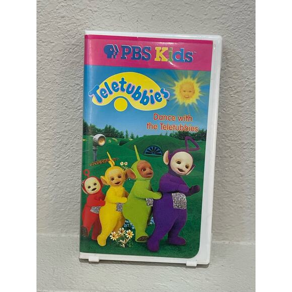 Teletubbies Dance With The Teletubbies VHS '97 Clamshell Case PBS Kids Preschool - Picture 2 of 4